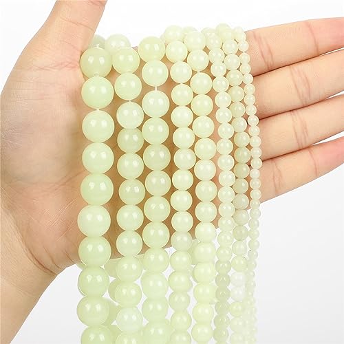 Pierre lumineuse naturelle perles d'espacement rondes d'exception pour colliers - 5