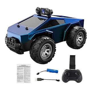 Alomejor mini voiture 1/28 avec caméra FPV Wi-Fi bleue