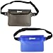 Ipow Waterproof Pouch with Waist Strap (2 Pack) | Best Way to Keep Your Phone and Valuables Safe and Dry | Perfect for Boating Swimming Snorkeling Kayaking Beach Pool Water Parks