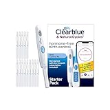 Clearblue & Natural Cycles Hormone-Free Birth Control Kit Starter Pack, 3 Month Subscription to The Natural Cycles app, 15 Digital Ovulation Tests, 1 Digital Basal Thermometer