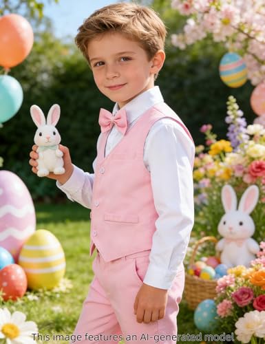 Image of A&J DESIGN Toddler Boys Formal Clothes Suspender Outfit Dress Suit 12M - 6Y