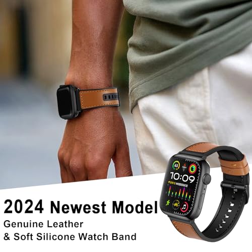 Bracelet Apple Watch en cuir véritable premium confortable et durable - 2