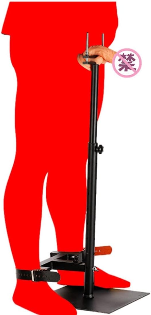 Ball Crusher Testicle Device BDSM Bondage Shackles with Restraint Ankle Cuffs Bar Torture CBT Frame