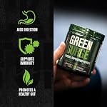 Jacked Factory Greensurge Green Superfood Powder - Greens Drink w/Spirulina, Wheat & Barley Grass, Organic Greens - Green Tea Extract, Probiotics & Digestive Enzymes - 30 Servings, Sour Apple