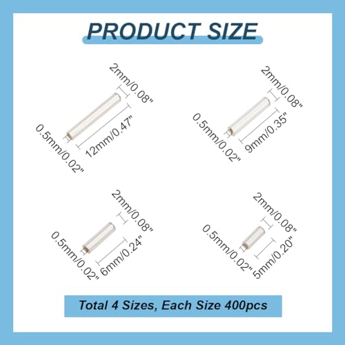 PH PandaHall 1600pcs 4 Sizes Bugle Beads - Image 2