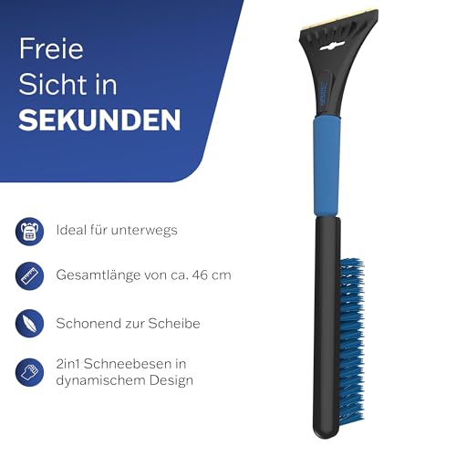 Auprotec Schneebesen und Eiskratzer für Autos mit Messingklinge