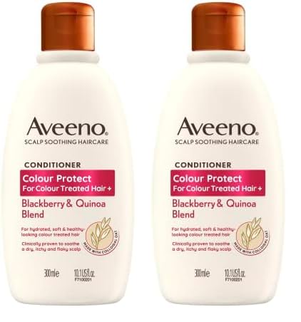 Aveeno Colour Protect Blackberry and Quinoa Scalp Soothing Conditioner for Colour Treated Hair 300ml. (Pack of 2)