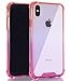 BAISRKE iPhone X Case, Shock-Absorption TPU Soft Edge Bumper Anti-Scratch Rigid Slim Protective Cases Hard Plastic Back Cover for iPhone X iPhone Xs [5.8 inch] - Red Pink Gradient