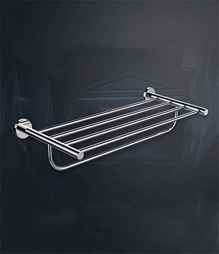 Colgador de baño y toallero de acero inoxidable con soporte mural 8
