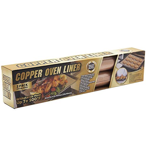 2 Pack Copper Oven Liners