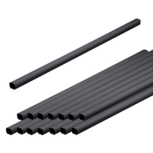 因幡電工 配管化粧カバー スリムダクトSD ブラック 15個 SD-77-K (15)