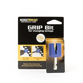 MusicNomad GRIP Drill Bit String Peg Winder - Scratch-free Rubber Lined (MN220)