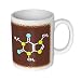 Produktbild getDigital Koffein Molekül Becher Tasse für Nerds und Geeks, Keramik, weiß, 10 x 10 x 10 cm