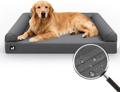 Sytopia 42in Dog Beds for Large Sized Dogs, Chew-Proof Pet Bed wi...