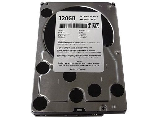 White Label 320GB 8MB Cache 7200RPM SATA 3.0Gb/s 3.5" Desktop Internal Hard Drive