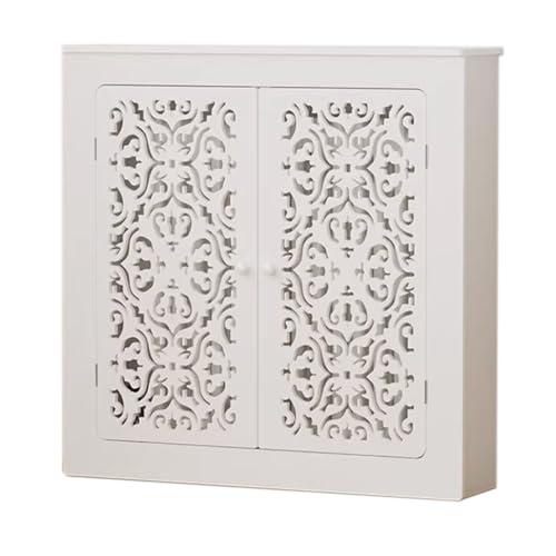 Cubreradiador Blancos Cubre Radiadores con Puerta Perforada Fácil Instalación Refuerzo Horizontal Unión de Espiga y Soplete Balda Radiador Puede Ocultar Tuberías Sucias(70x20x70cm)