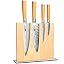 Damascus Knife Set with Block