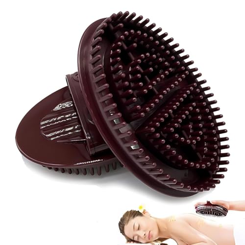 LQUYTA Cepillo de Masaje Corporal, 1 Piezas Professional Meridian Brush, Masajeador Celulitis, Dry Brush, Cepillo en Seco, Utilizado para Cintura, Abdomen, Cabeza y Piernas