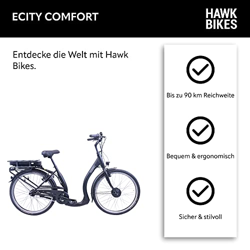 Hawk eCity Comfort E-Bike für Herren und Damen im Vergleich