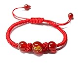 NDCNCQ 2pcs Bracelet Adjustable String Charm Bracelet Chinese Zodiac Feng Shui Charm Bracelet Lucky Jewelry New Year Gift for Women Men (Rat)