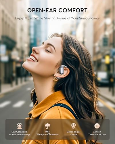 Image of EUQQ AI Translation Earbuds, Language Translator Earbuds Real Time for 144 Languages,audifonos traductores ingles espanol,Bluetooth 5.4 LCD Touch Screen Earphones,Ideal for Travel Business Learning