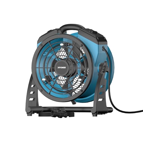XPower Misting Fan Outdoor Cooling Oscillating Heavy Duty Powerful High Velocity Ideal for Camping, Patios Picnics & More (FM-65)
