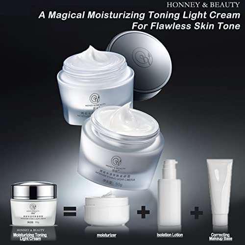 Yomidren Honey & Beauty Moisture Toning Light Cream-Korean Moisturizing Tone Up Cream For Radiant And Hydrated Skin,Infused With Natural Honey Extracts-1.76Oz #TOP1