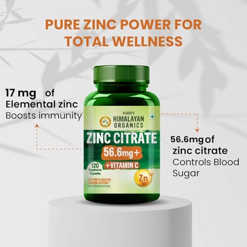 Vlado's Himalayan Organics Zinc Citrate with Vitamin C, 120 Capsules — Zinc Supplements - image 3