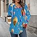 Womens Bodysuit Hot Air Balloon Sky Cartoon T Shirts Long Sleeve Hoodie V Neck Pullover Tops, 2026