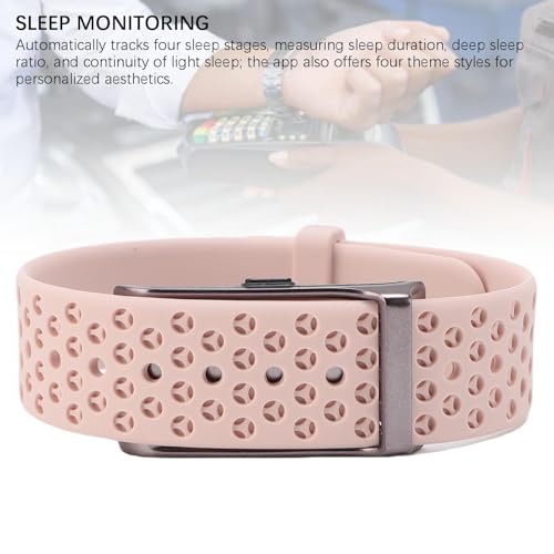 ASHATA Smart Armband, Fitness -Tracker -Band mit 10 M Wasserdicht 40 -t&auml;giger Akkulaufzeit 24/7 Herzfrequenz Schlafmonitor f&uuml;r Frauen M&auml;nner Aktivit&auml;t Gesundheit Armband (PINK)