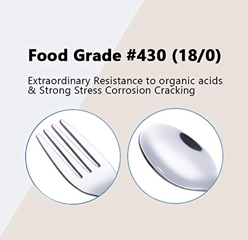 Annova Kids Silverware 12 Pieces Children's Safe Flatware Set Stainless Steel - 6 X Children Forks, 6 X Tablespoons, Toddler Utensils, For Lunchbox (Safari Animals Etched Elephant, Giraffe, Lion) #TOP5