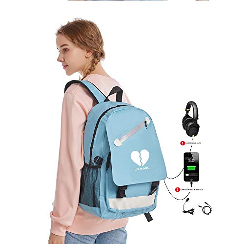 Moletom unissex de manga comprida para adolescentes Payton Moormeier mochila escolar laptop com port