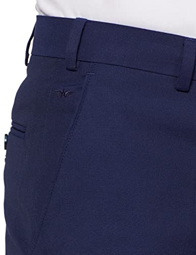 Image of Park Avenue Men Men's PLEATLESS SMART FIT Dark Blue Formal Trouser
