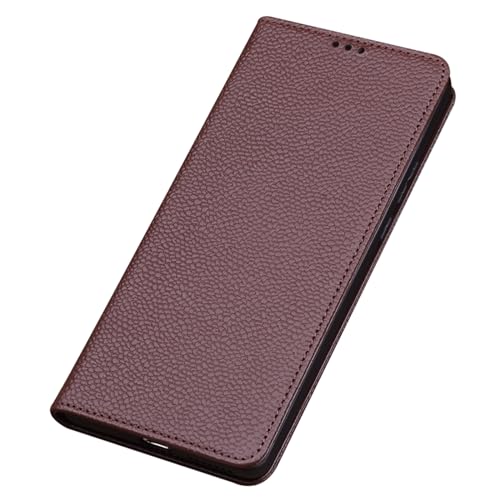 Funda Huawei Pura 70 antiarañazos en cuero marrón y silicona amortiguadora