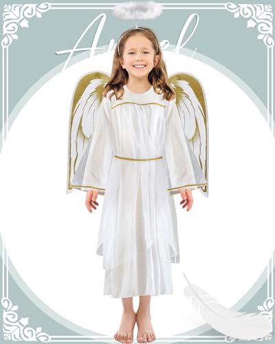 Disfraz infantil ángel navideño 7-9 años set 2 piezas miniatura 5