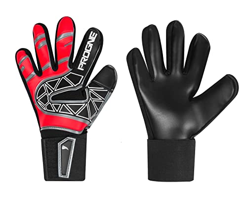 PROGNE SPORTS Robust, Luvas Goleiro Masculino, Preto/Vermelho, G