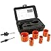 Klein Tools 31902 Bi-Metal Hole Saw Kit with Arbor Bits for Cutting Steel, Drywall, Ceiling Tile, Wood, Plastic, 8-Piece
