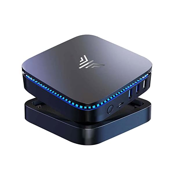 NiPoGi Mini-PC, 4 GB RAM + 64 GB ROM, Celeron J3455, Windows 10 Pro, Unterstützung mSATA/2,5 Zoll SSD/HDD, 4K, Dual Band…