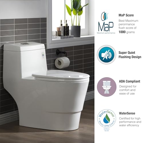 Woodbridge B0940-F-BN E One Piece Toilet With Soft Closing Seat, Chair Height thumb #8