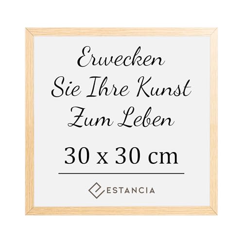 Estancia Bilderrahmen aus Eichen-Kiefernholz 30x30 cm mit Bruchsicherem Acrylglas | Moderner Holzbilderrahmen 30 x 30 cm