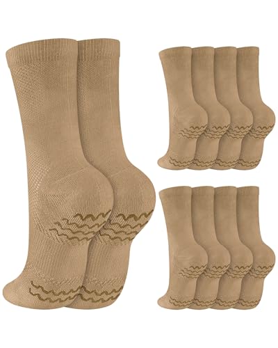 Image of Twistover 4 Pairs Dance Non Slip Socks for Dancer Women Girls Ballet Dancing Socks with Spin Spot Compression Ankle Stockings