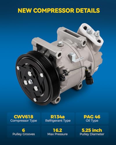 Image of PHILTOP C521 Air Conditioner AC Compressor with Clutch for Nissan Maxima 1997-2001, INFINITI I30 1997-2001