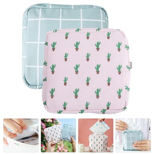 Healvian 8 Peças Bolsa De Armazenamento De Guardanapo Porta Absorventes Portátil De Viagem Bolsa De