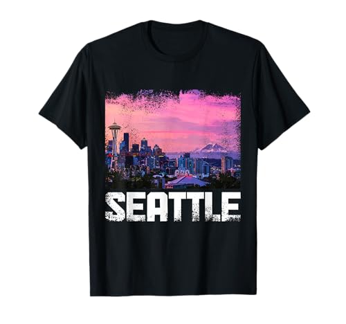 Seattle Washington Skyline PNW Vintage Pride T-Shirt