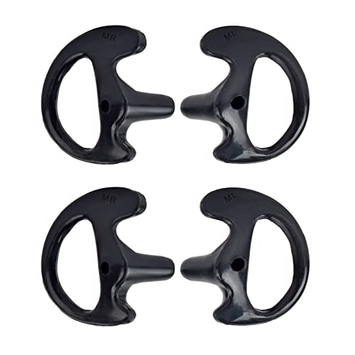 Auriculares de silicona UAYESOK negros medianos tapones de repuesto tubo acústico walkie talkie