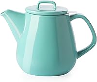 Vista 21 de Sweejar Tetera de porcelana con infusor de acero inoxidable extraíble, apto para microondas y lavavajillas, para té suelto, infusor de té para Negro