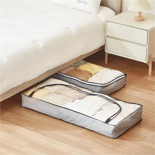 Bolsas para guardar ropa debajo de la cama en pack de 4 cajas organizadoras de tela con cremallera 5