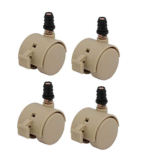 New Lon0167 4pcs 1.5-inch Featured Dia 6.5mm Stem reliable efficacy Swivel Brake Caster Wheel Ivory for Crib(id:b15 f2 23 991)