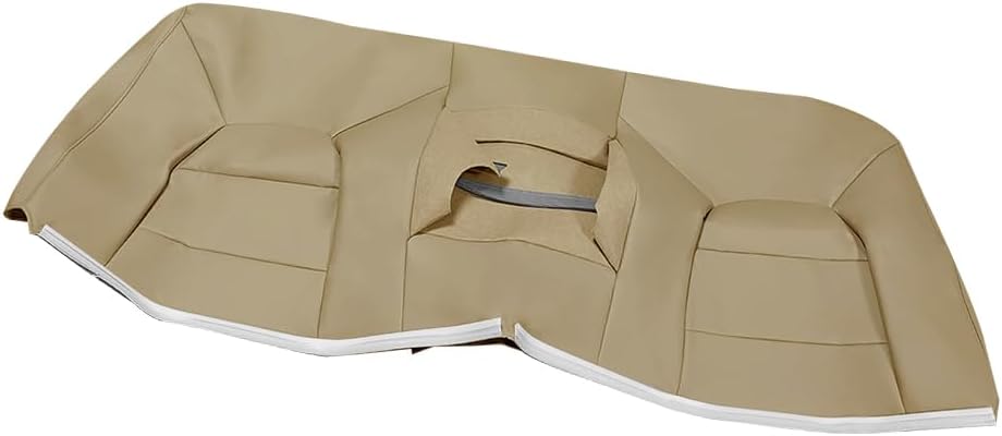 Rear Bench Top Leather Seat Cover Tan Compatible with 1999 2000 Ford F250 F350 F450 F550 Lariat