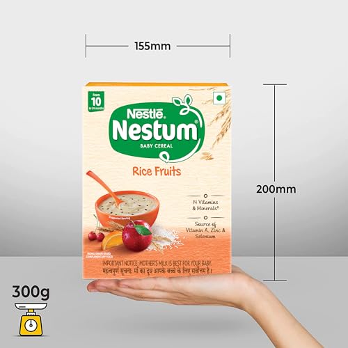 NESTUM Baby Cereal - Rice Fruits (From 10 to 24 months) - 300g, Bag-in-Box Pack